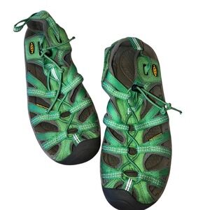 Keen size 8.5 women’s Green Hiking Sandals- Hike, Beach, Casual, comfortable EUC